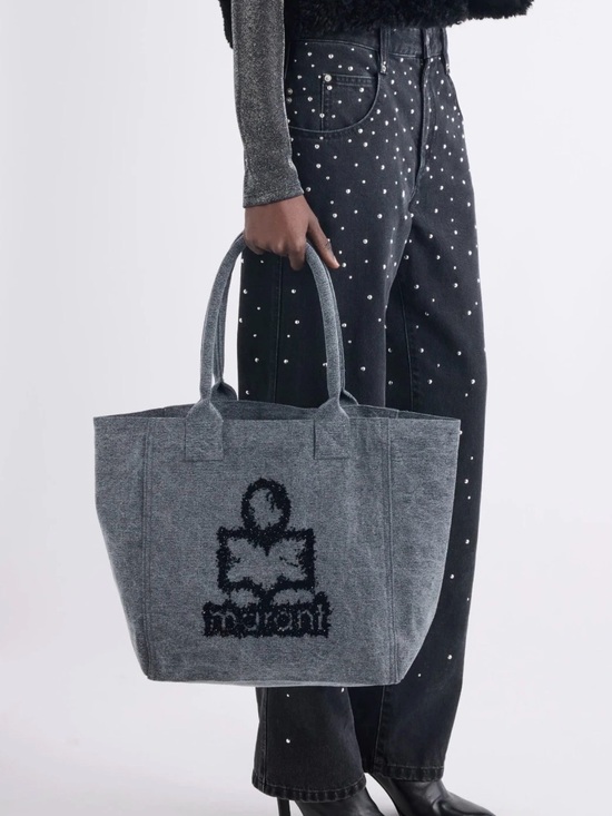 Isabel Marant Handbags - Isabel Marant Small Yenky Festive Snowy Logo Canvas Tote